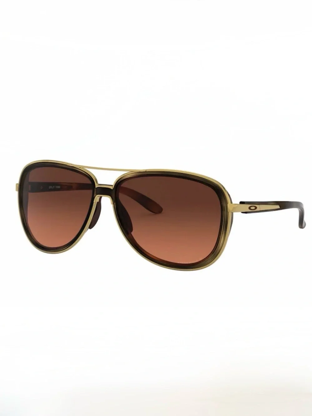 Oakley Split Time Aviator Sunglasses Brown Tortoise Prizm Brown Gradient 412918
